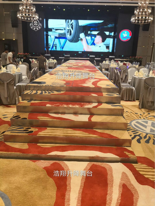 廣東中山金寧集團(tuán)選擇浩翔升降舞臺，已驗(yàn)收完畢